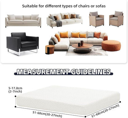 8Pcs Patio Cushion Covers, Outdoor Stretch Cushion Covers, Washable | Stretch - Image 2