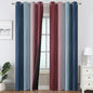 Navy Blue and Burgundy Red Ombre Blackout Curtains by ESTELARTEXTILER