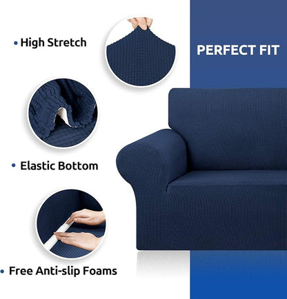 Stretch Couch Covers for Sofa, 3 Cushion Couch Slipcover, Elastic Bottom for - Image 7