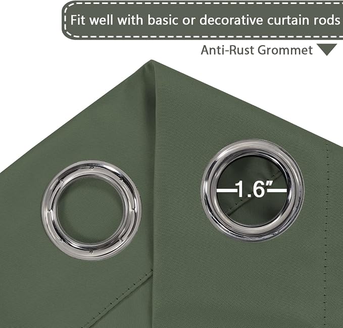 H.VERSAILTEX Blackout Patio Curtains 100 x 96 Inches - Image 4