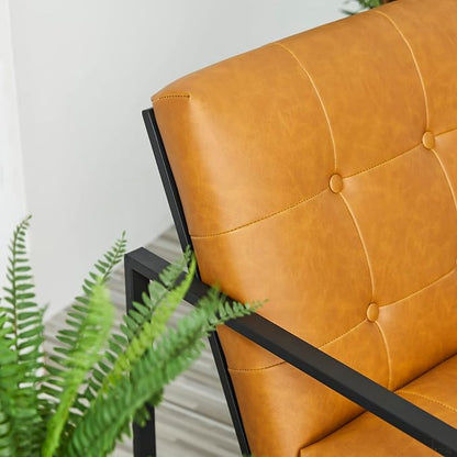 Glitzhome Mid Century Modern Accent Chair, Modern Living Room Chairs - Image 7