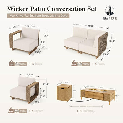SUNSHINE VALLEY Patio Furniture Set, Sectional Outdoor Conversation Sets - Image 6