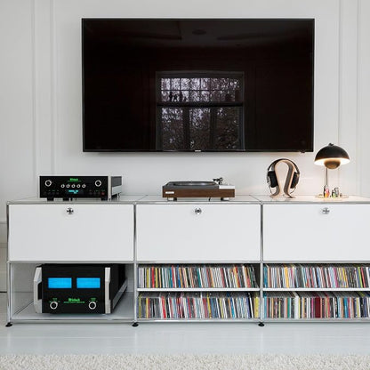 Modern Storage Cabinet White G Versatile Free-Standing Organizer - Image 9