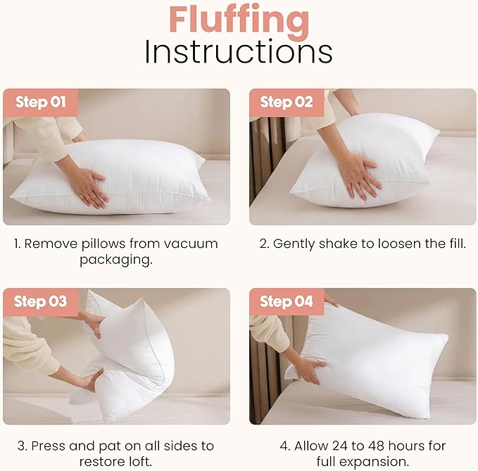 Utopia Bedding 12x20 Pillow Inserts, 2 Pack | 100% Virgin Filling, Indoor - Image 3