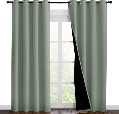 NICETOWN 100% Blackout Window Curtain Panels, Cold and Full Light Blocking by NICETOWN