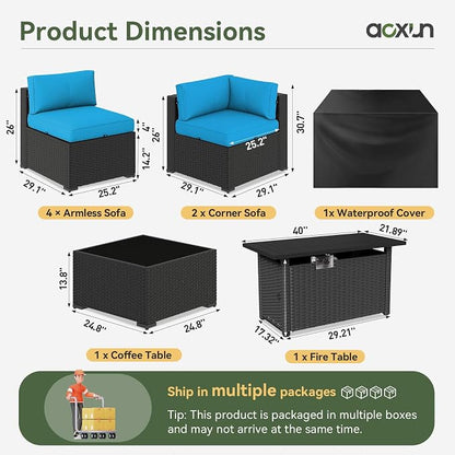 Aoxun 8 Piece Patio Furniture Set - Image 4