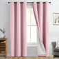 Yakamok Pink 100% Blackout Curtains 84 Inches Long by Yakamok