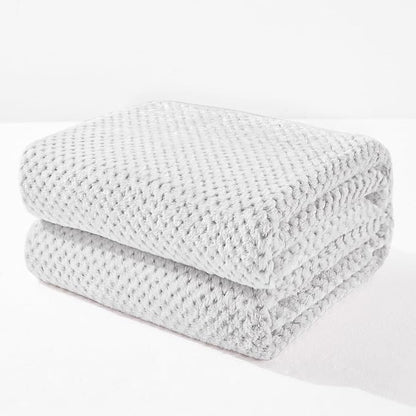 Exclusivo Mezcla Soft Waffle Fleece Bed Blanket King Size, Heather Gray | by ExclusivoMezcla
