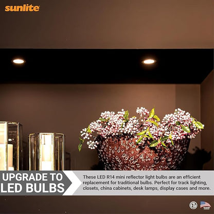 Sunlite LED R14 Mini Flood Light Bulbs, 4 Watts, 250 Lumens, Medium Base - Image 5