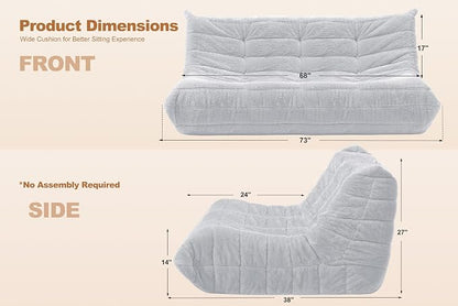 Bean Bag 3-Seater Chair Big Sofa Beanbag Chair - Image 2
