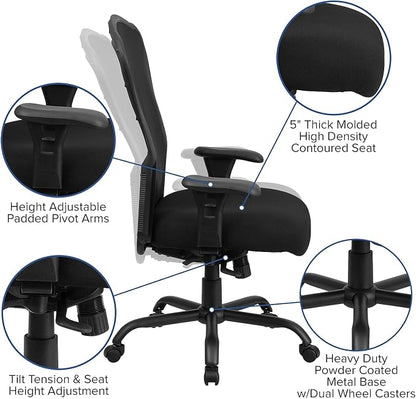 Flash Furniture HERCULES Series 24/7 Intensive Use Big & Tall 400 lb. Rated - Image 6