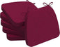 AAAAAcessories D-Shaped Chair Cushions, Machine-Washable Cover, Wine Red by AAAAAcessories