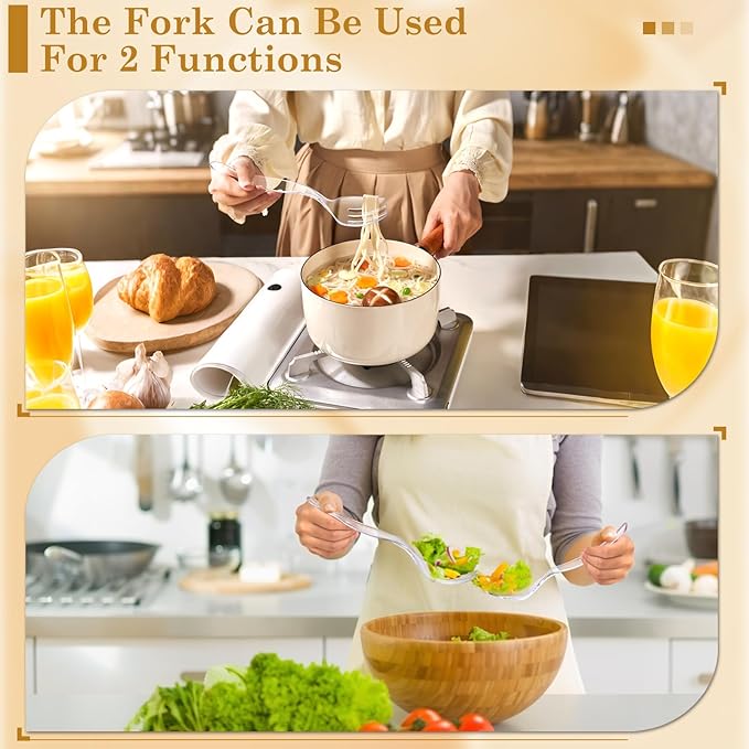 36Pcs Serving Utensils 9'' Large Plastic Serving Utensils Set Serving Spoons for Buffet Clear Disposable Plastic Tongs Heavy Duty Slotted Spoons/Forks Supplies for Party Food Salad Noodles Soup