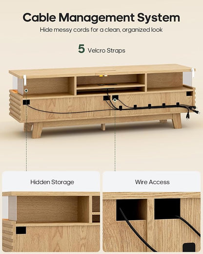 HAUOMS 59" TV Stand for Living Room - Image 6