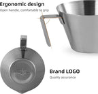 MHW-3BOMBER Espresso Measuring Cup Espresso Shot Cup 2oz Stainless Steel Pouring Cup for Tomato Sauce|Steak Sauce|Desserts|Beverages| (Matte Glossy) G5140