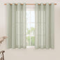 Sage Grey Linen Curtains 45 inches Long by LAMIT