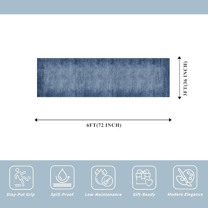 2x6ft Non-Slip Washable Kitchen Rug - Image 2