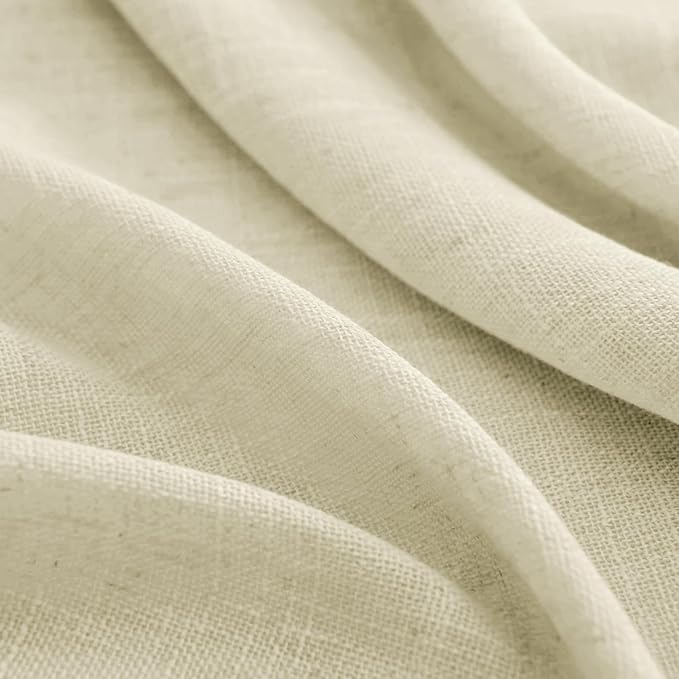 Joydeco Linen Curtains 84 Inch Length 2 Panels Set, Light Filtering Curtains - Image 8