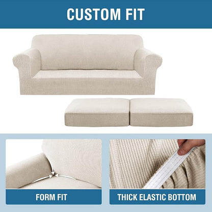 H.VERSAILTEX 3 Piece Stretch Sofa Covers - Image 6