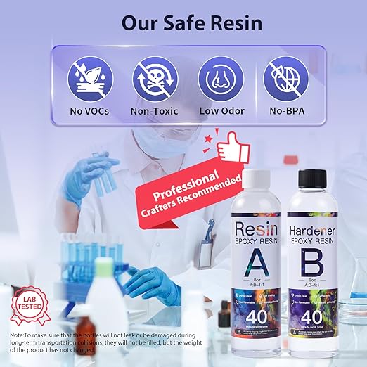 Epoxy Drops, 16OZ Epoxy Resin Crystal Clear, Epoxy Resin Kit - No Yellowing & No Bubbles, 1:1 Mix Ratio, Self-Leveling, Bubbles Free, Resin Epoxy for Casting, DIY, Molds, Jewelry Making, Art Crafts