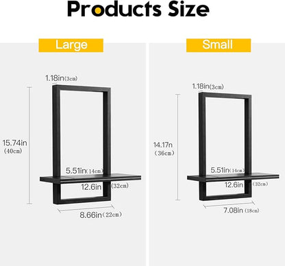 PHOENANCEE Square Floating Shelves, Wall Plants Holder, Bathroom Wall Decor - Image 3
