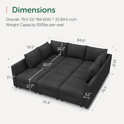 HONBAY Modular Sectional Sleeper Sofa - Image 2