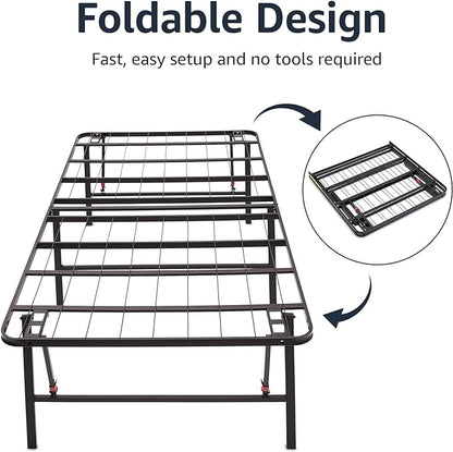 Amazon Basics Bed Frame with Storage, Foldable Metal Platform, Sturdy Steel - Image 6