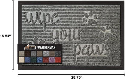GORILLA GRIP 100% Waterproof All-Season WeatherMAX Doormat US Designed Natural - Image 2