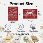 Christmas Stencils for Painting A4 Christmas Stencils for Crafts Reusable Holiday Drawing Templates for Wood Fabrics Door Mat Porch Hanger Winter Decor(XMS Stencil A402/10P)