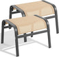 ONBRILL Outdoor Ottoman Set of 2, All Weather Outdoor Foot Stool by ONBRILL