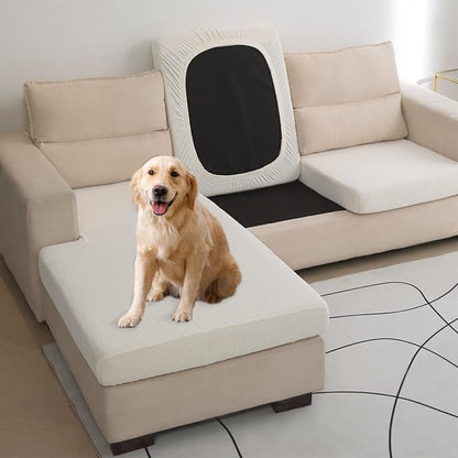 Water Repellent L Shaped Couch Covers 4 Pieces Sofa Seat Cushion Slipcovers - Image 2