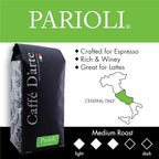 Caffe D'arte Parioli Whole Bean Espresso Coffee, 12 Ounce