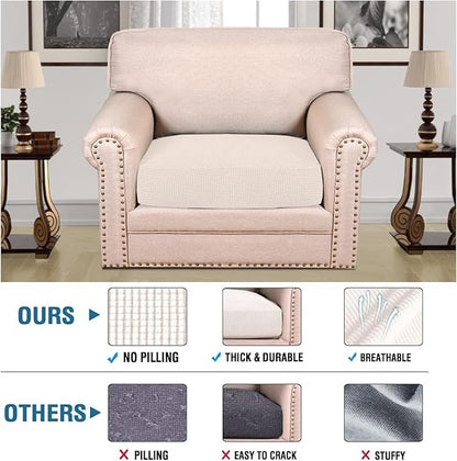 H.VERSAILTEX Super Stretch Individual Seat Cushion Covers Sofa Covers Couch - Image 2