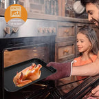 SS&CC Nonstick Baking Sheet Pan Set of 3, 0.8mm Carbon Steel Cookie Sheets for Oven - Half/Quarter/Jelly Roll Pans with Diamond Texture, PFOA-Free & Oven Safe (17.5x12, 15.5x10.2, 13.5x9.5 Inch)