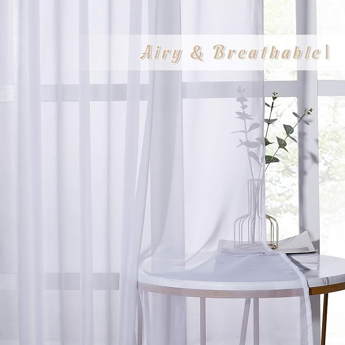 NICETOWN Sheer Curtains 63 inch Length - Image 3