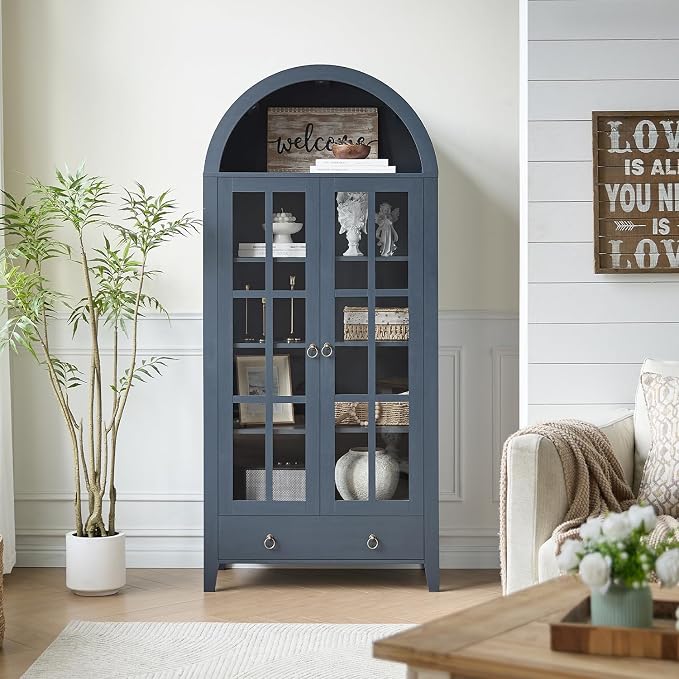 RowyPoey Farmhouse Arched Cabinet - Image 6