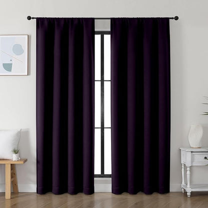 Simplebrand Ava BlackBerry Blackout Curtains by Simplebrand