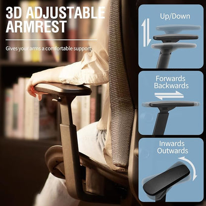 ELABEST T96 Mesh Office Chair, Ergonomic Computer Desk Chair, Sturdy Task - Image 6