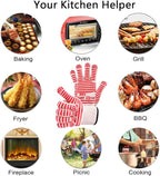 CZSYZCZS Extreme Heat Resistant Oven Gloves - 932F - Cooking Gloves for BBQ, Grilling, Baking,Cutting, Smoker Fireplace