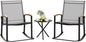 Shintenchi 3 Piece Outdoor Rocking Bistro Set, Textilene Fabric Small Patio by Shintenchi%7CFurnitureMadeforRealLife