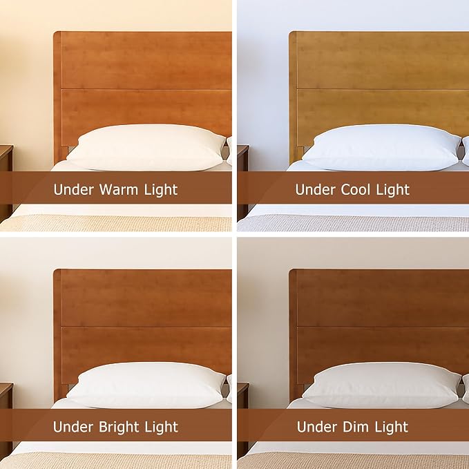 Merax Queen Size Bamboo Platform Bed, Mid-Century Modern Bed Frame - Image 7