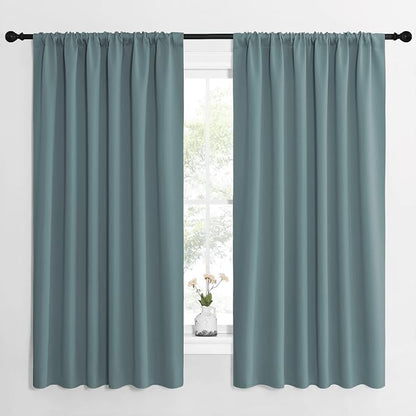 NICETOWN Greyish Blue Blackout Curtains Panels by NICETOWN