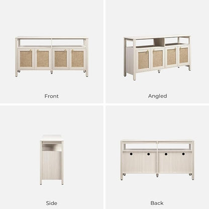 SICOTAS Rattan TV Stand for Television up to 120" - Image 9