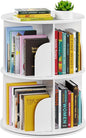 SpaceAid 2 Tier Rotating Bookshelf Tower, Spinning Bookcase Lazy Susan by SpaceAid