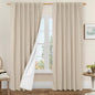 84 Inch 100% Blackout Linen Curtains 2 Panels by LAMIT