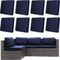 8Pcs Outdoor Cushion Covers, Elastic Patio Cushion Covers | Washable, by dreahoteztil
