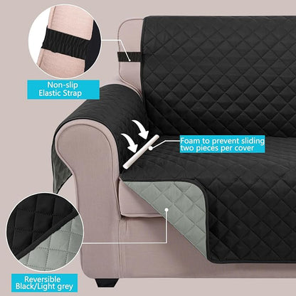 U-NICE HOME Large Sofa Cover Reversible Couch Cover - Image 3
