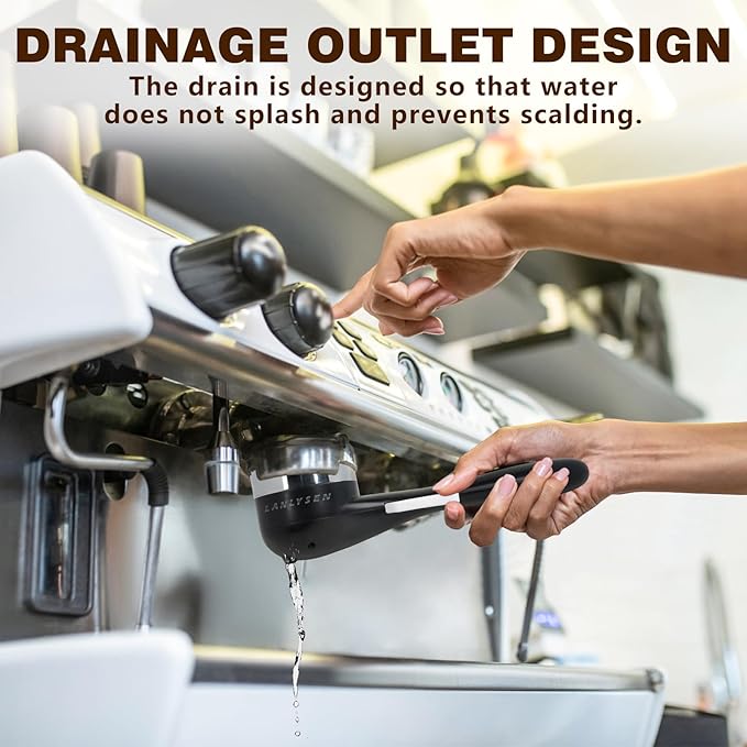 Espresso Coffee Machine Cleaning Brush, 360° Cleaning Push-Up Coffee Maker Brush, Espresso Machine Brush Coffee Cleaning Tool for 3 EARS 51MM Delonghi Dedica Style Series EC680 and EC685, SMEG ECF01