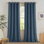 NICETOWN Semi Sheer Flax Linen Navy Blue Curtains 96 inches Long, Grommet Thick by NICETOWN