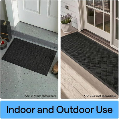GORILLA GRIP 100% Waterproof All-Season WeatherMAX Doormat 35x23, US Designed - Image 9
